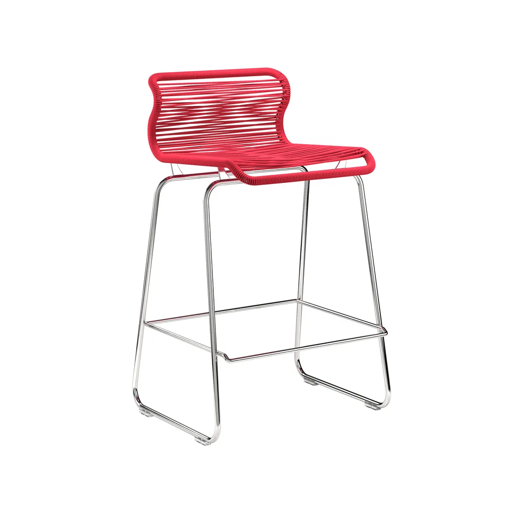 Tabouret de bar Panton One kitchen, scarlett, acier inoxydable Montana