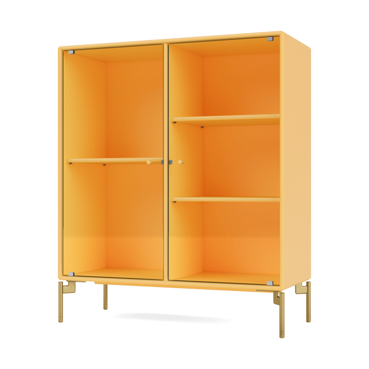 Vitrine Ripple II 69,6x82,2x30 cm - Acacia-pieds Brass - Montana