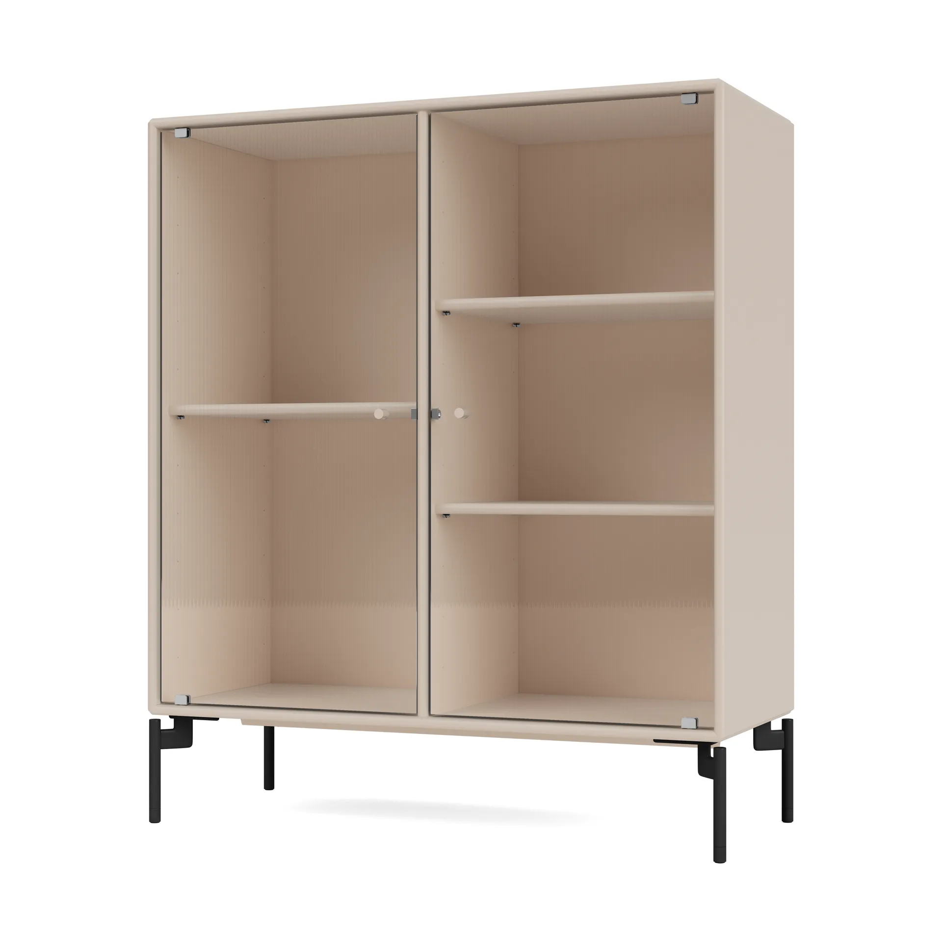 Vitrine Ripple II 69,6x82,2x30 cm, Clay-pieds Black Montana