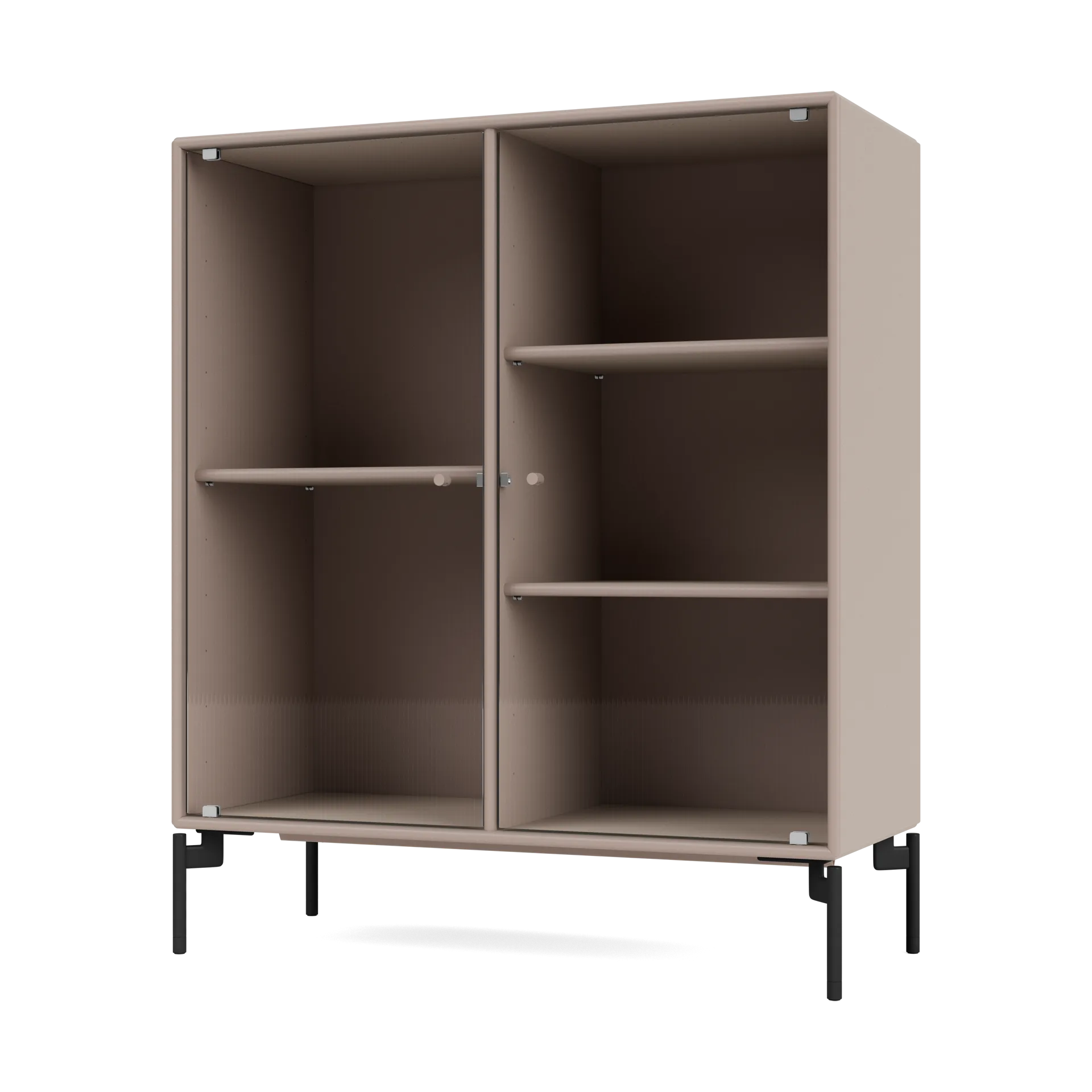 Vitrine Ripple II 69,6x82,2x30 cm, Mushroom-pieds Black Montana
