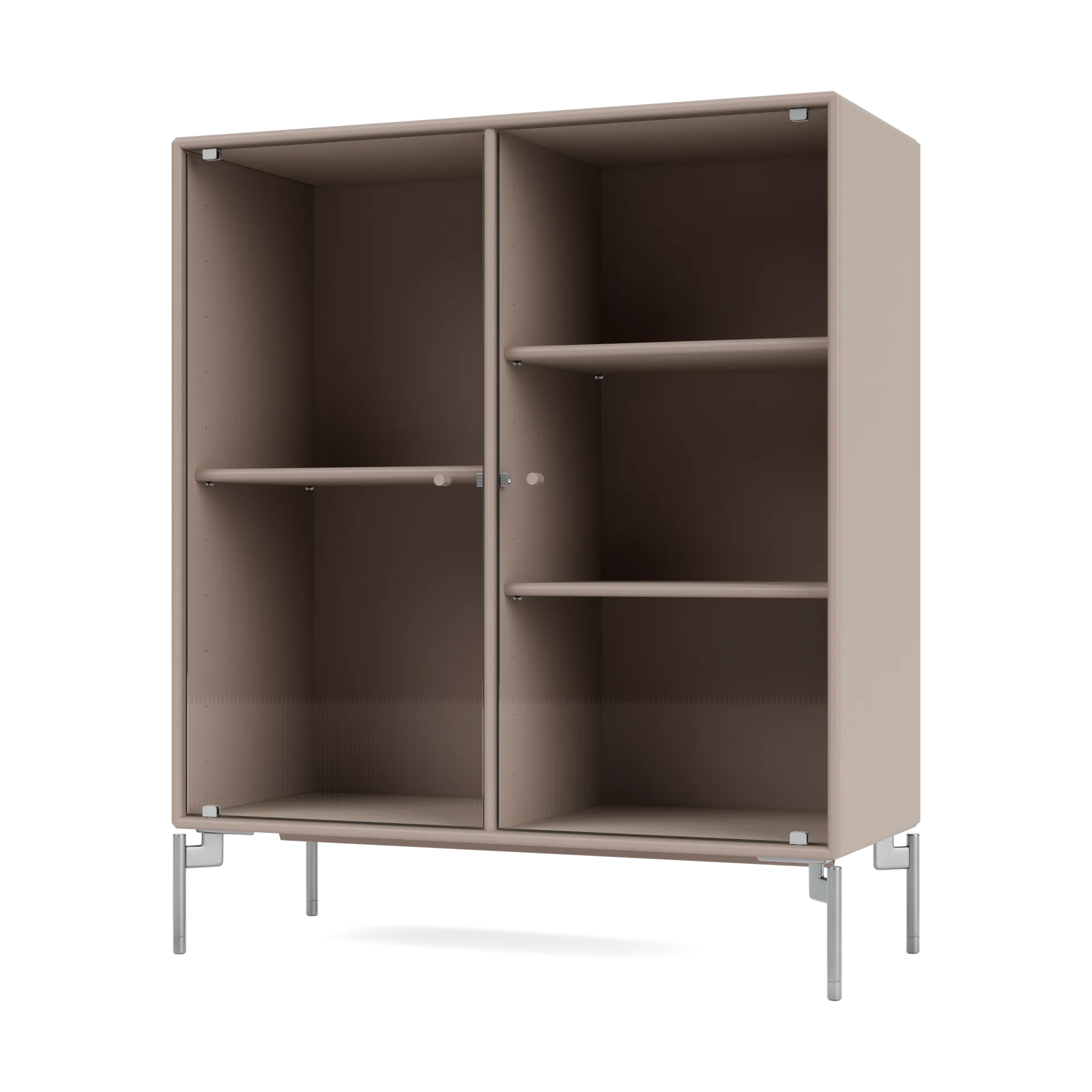 Vitrine Ripple II 69,6x82,2x30 cm, Mushroom-pieds Chrome Montana