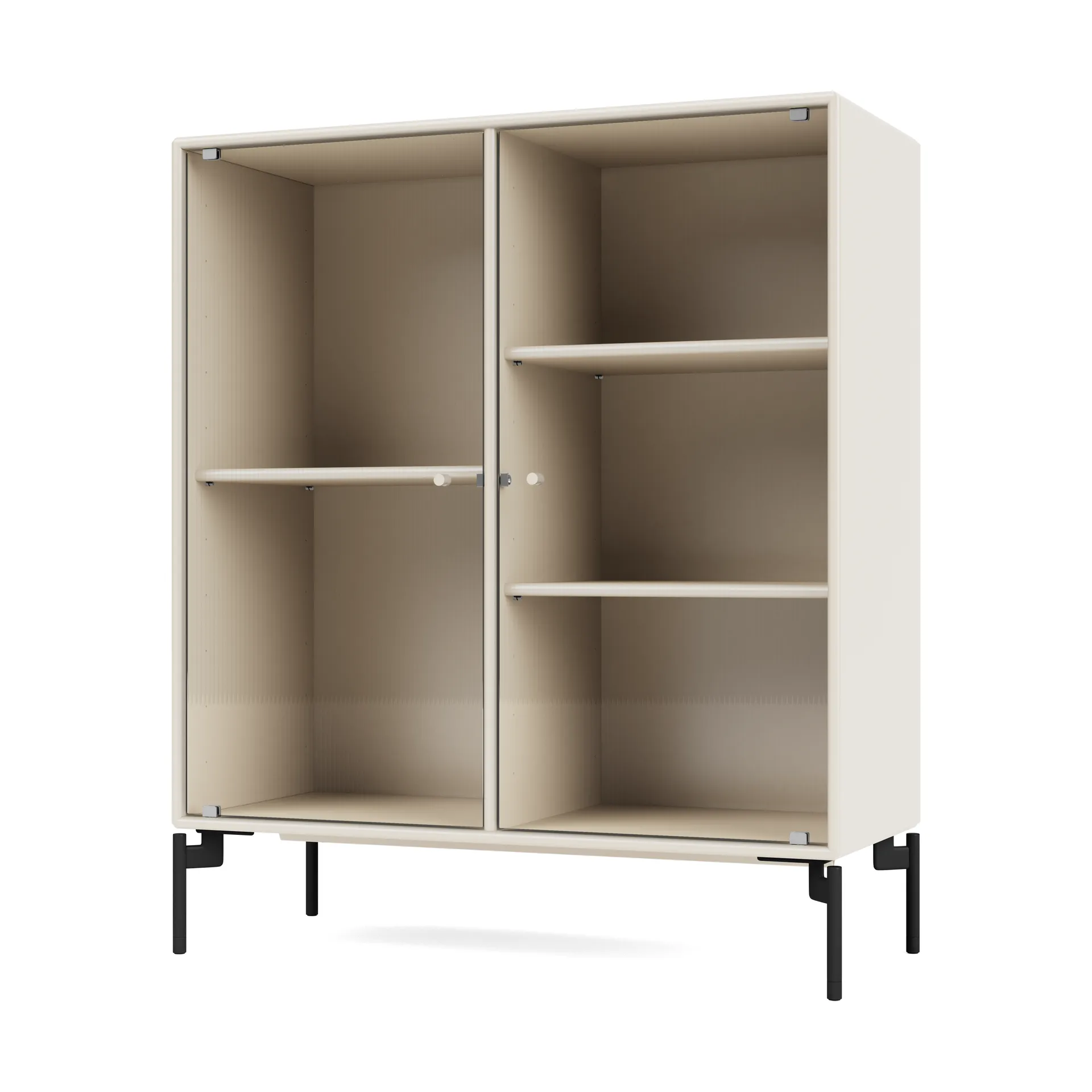 Vitrine Ripple II 69,6x82,2x30 cm, Oat-pieds Black Montana