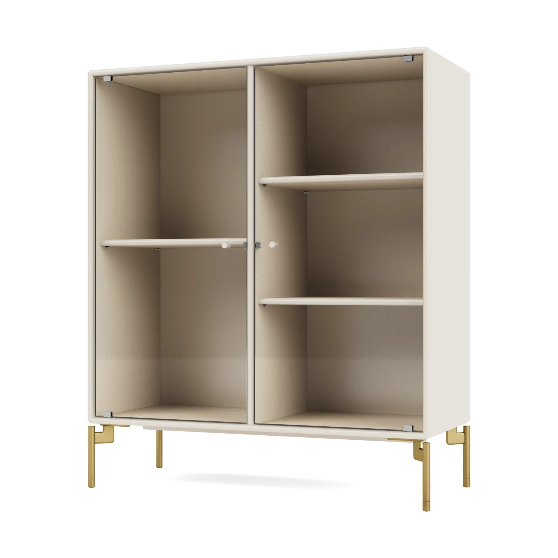 Vitrine Ripple II 69,6x82,2x30 cm, Oat-pieds Brass Montana