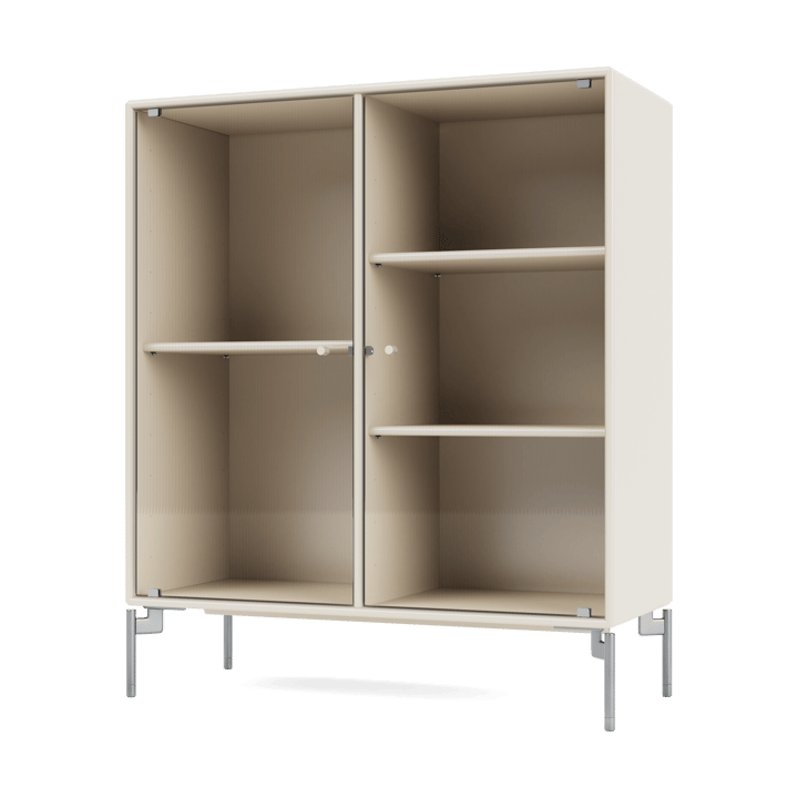 Vitrine Ripple II 69,6x82,2x30 cm - Oat-pieds Chrome - Montana