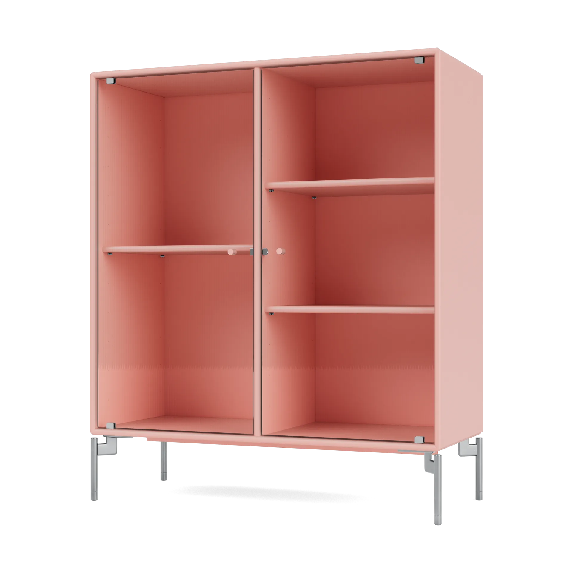 Vitrine Ripple II 69,6x82,2x30 cm, Ruby-pieds Chrome Montana