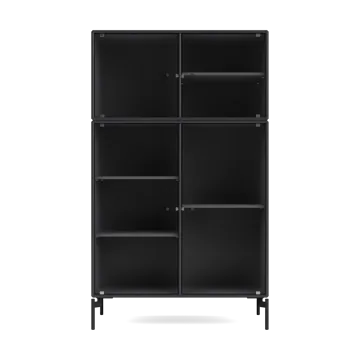 Vitrine Ripple III 69,6x117,6x38 cm - Anthracite-pieds Black - Montana