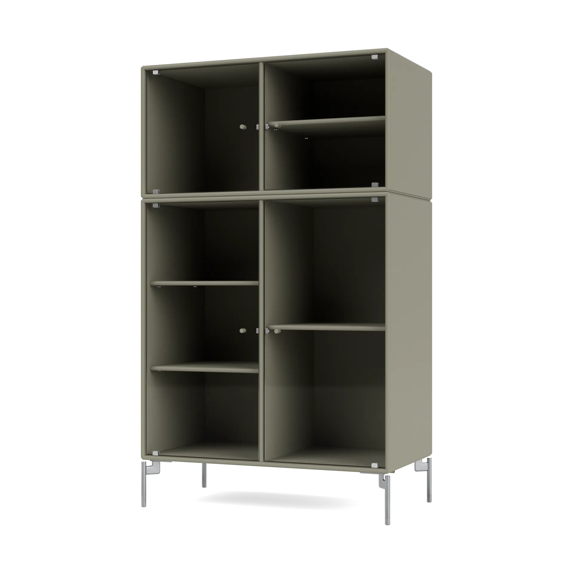 Vitrine Ripple III 69,6x117,6x38 cm, Fennel-pieds Chrome Montana