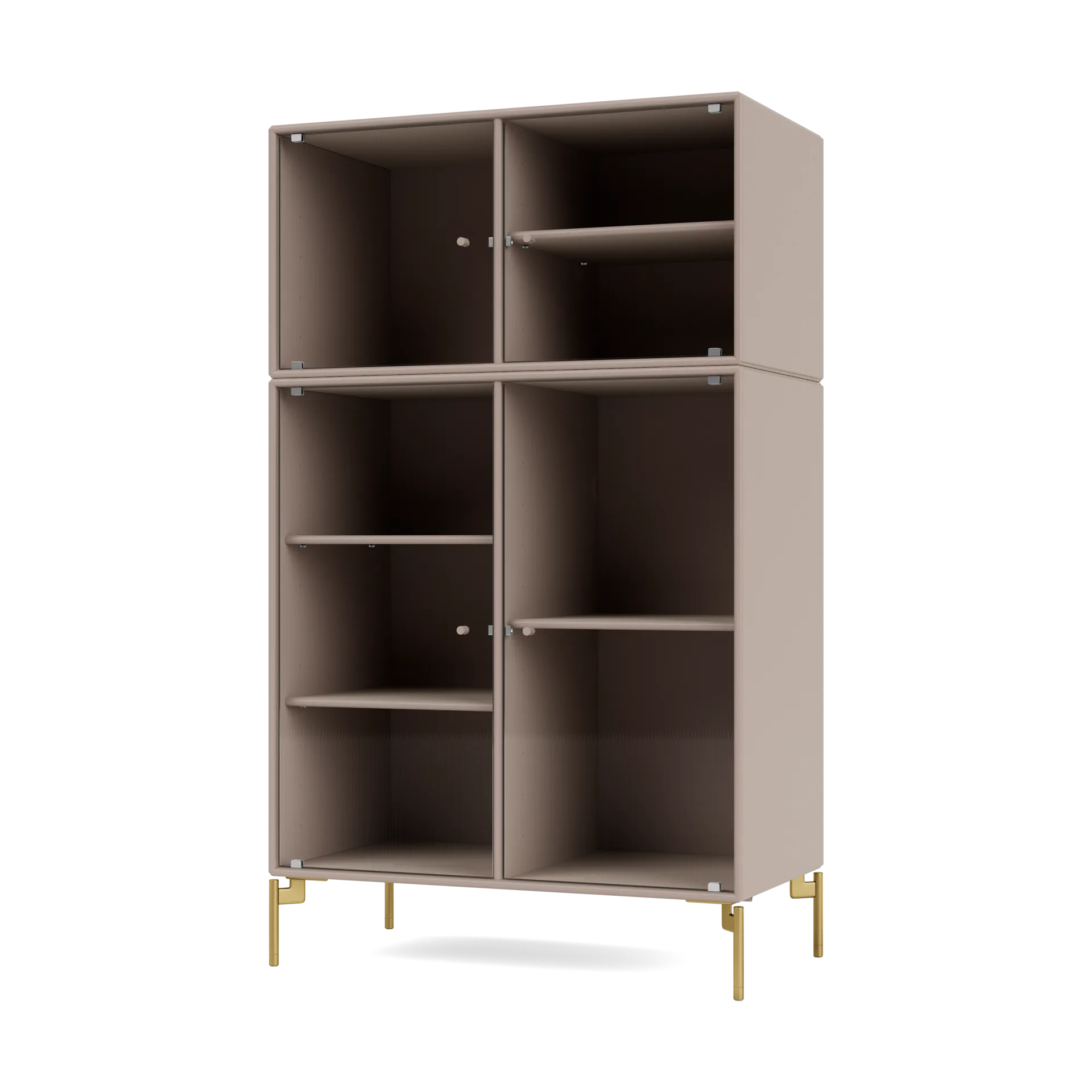 Vitrine Ripple III 69,6x117,6x38 cm, Mushroom-pieds Brass Montana