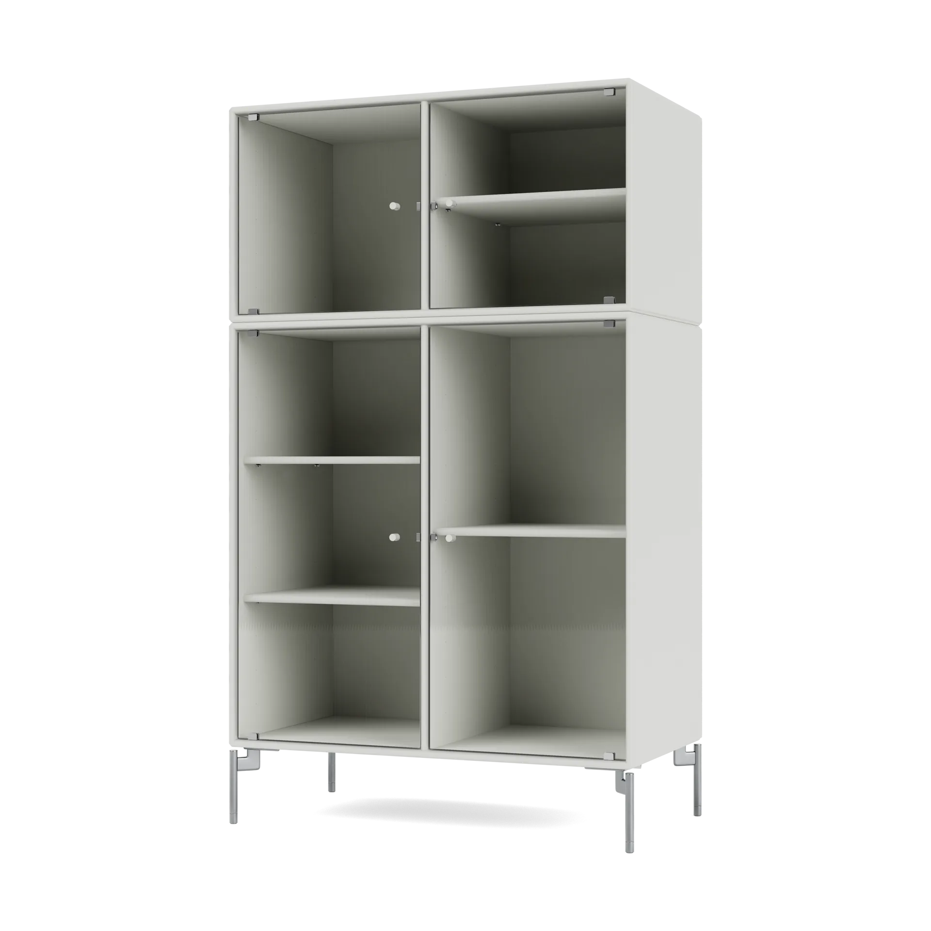 Vitrine Ripple III 69,6x117,6x38 cm, Nordic-pieds Chrome Montana