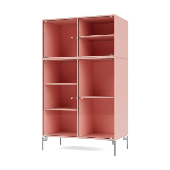 Vitrine Ripple III 69,6x117,6x38 cm - Ruby-pieds Chrome - Montana