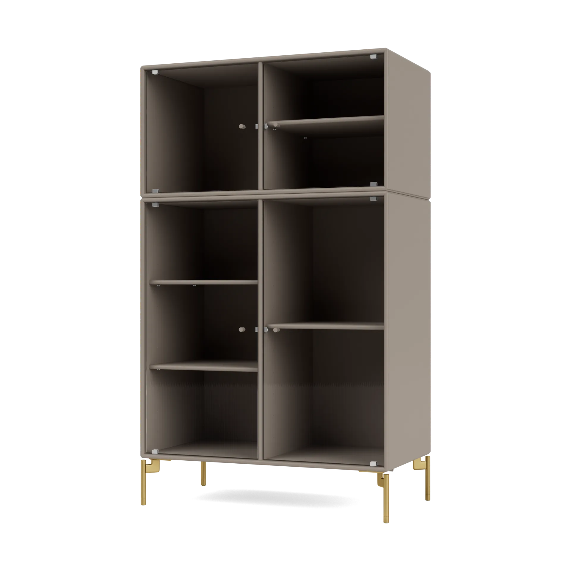 Vitrine Ripple III 69,6x117,6x38 cm, Truffle-pieds Brass Montana