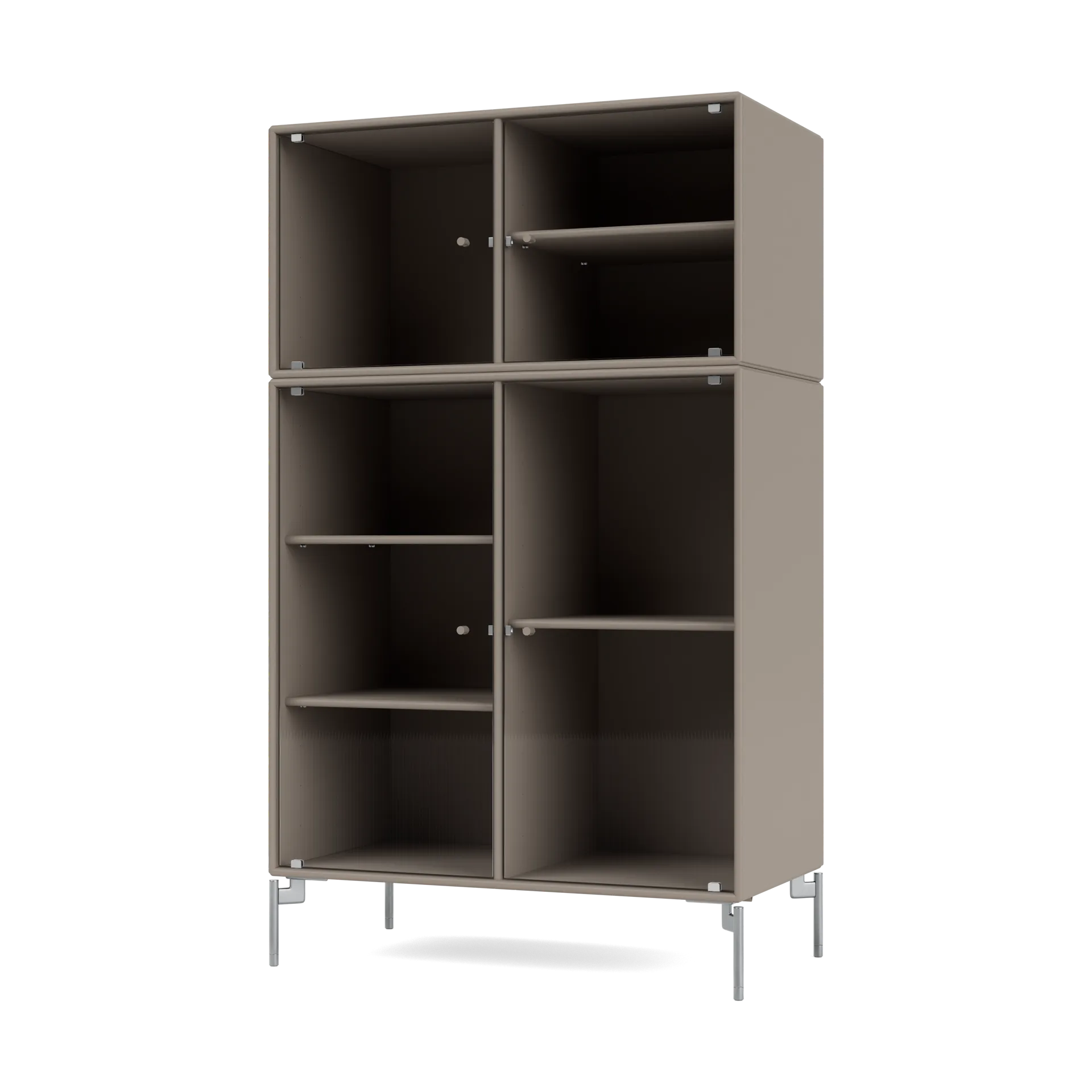 Vitrine Ripple III 69,6x117,6x38 cm, Truffle-pieds Chrome Montana