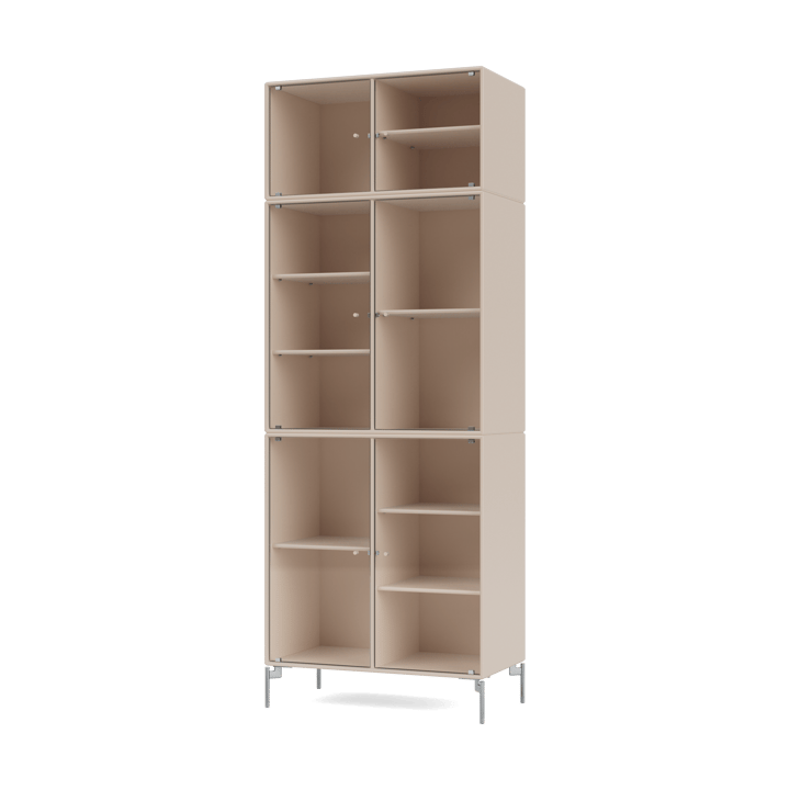 Vitrine Ripple IV 69,6x187,2x38 cm - Clay-pieds Chrome - Montana