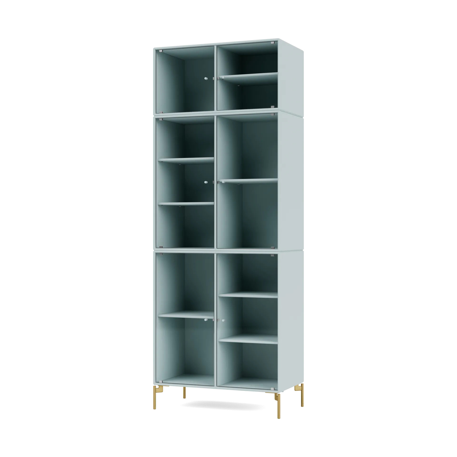 Vitrine Ripple IV 69,6x187,2x38 cm, Flint-pieds Brass Montana