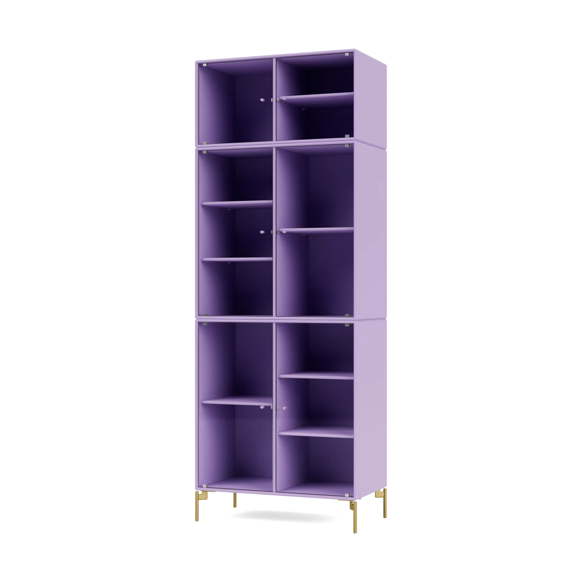 Vitrine Ripple IV 69,6x187,2x38 cm, Iris-pieds Brass Montana