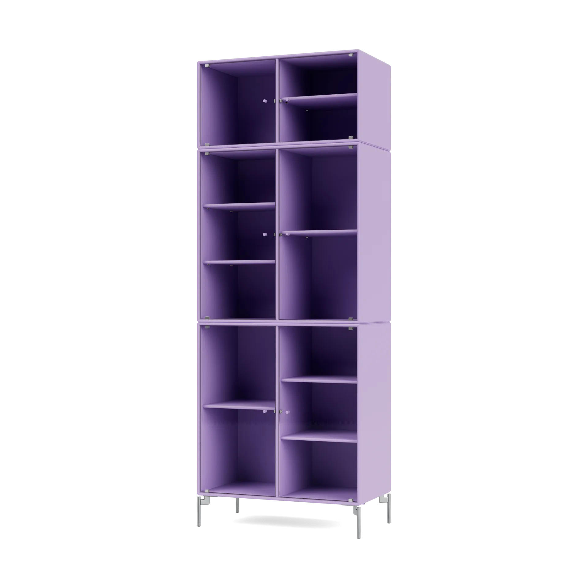 Vitrine Ripple IV 69,6x187,2x38 cm, Iris-pieds Chrome Montana