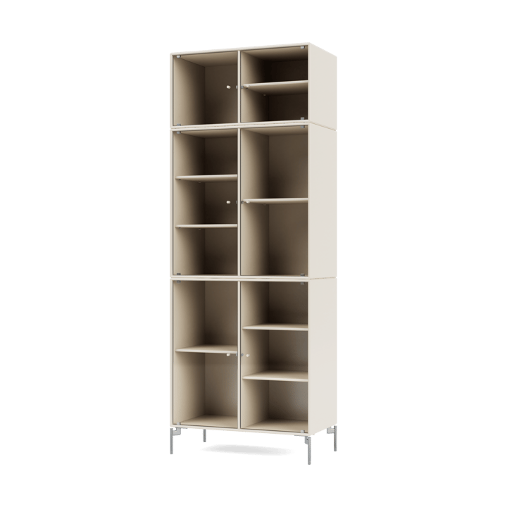 Vitrine Ripple IV 69,6x187,2x38 cm - Oat-pieds Chrome - Montana