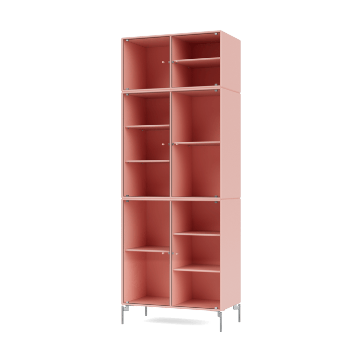 Vitrine Ripple IV 69,6x187,2x38 cm - Ruby-pieds Chrome - Montana