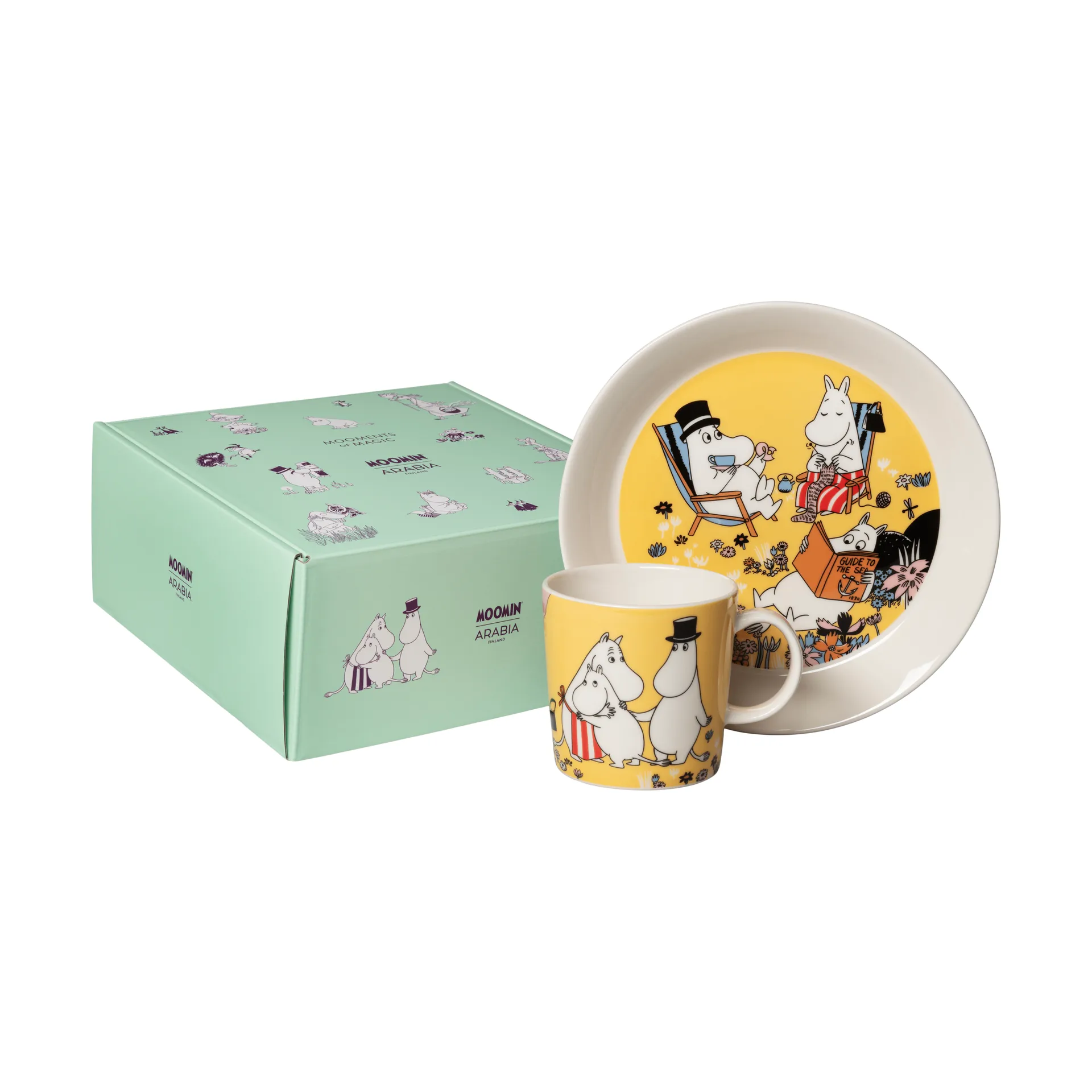 Ambiance familiale mug Moumine et assiette, 2 pièces Moomin Arabia