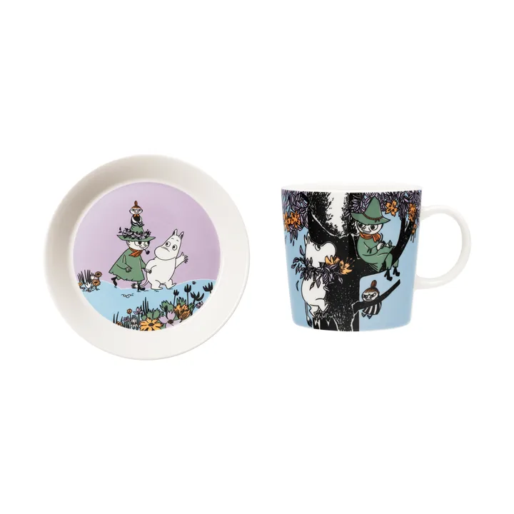 Amis pour toujours mug Moumine et assiette - 2 pièces - Moomin Arabia