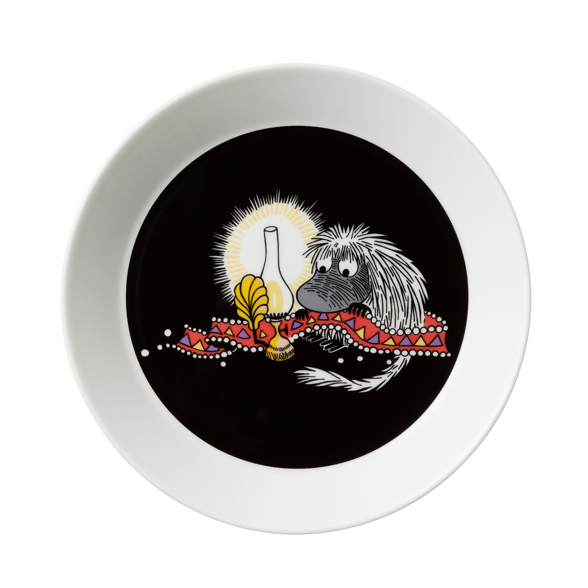 Moomin Arabia Assiette Förfadern Noir | Design Scandinave | Assiettes à dessert | Noir