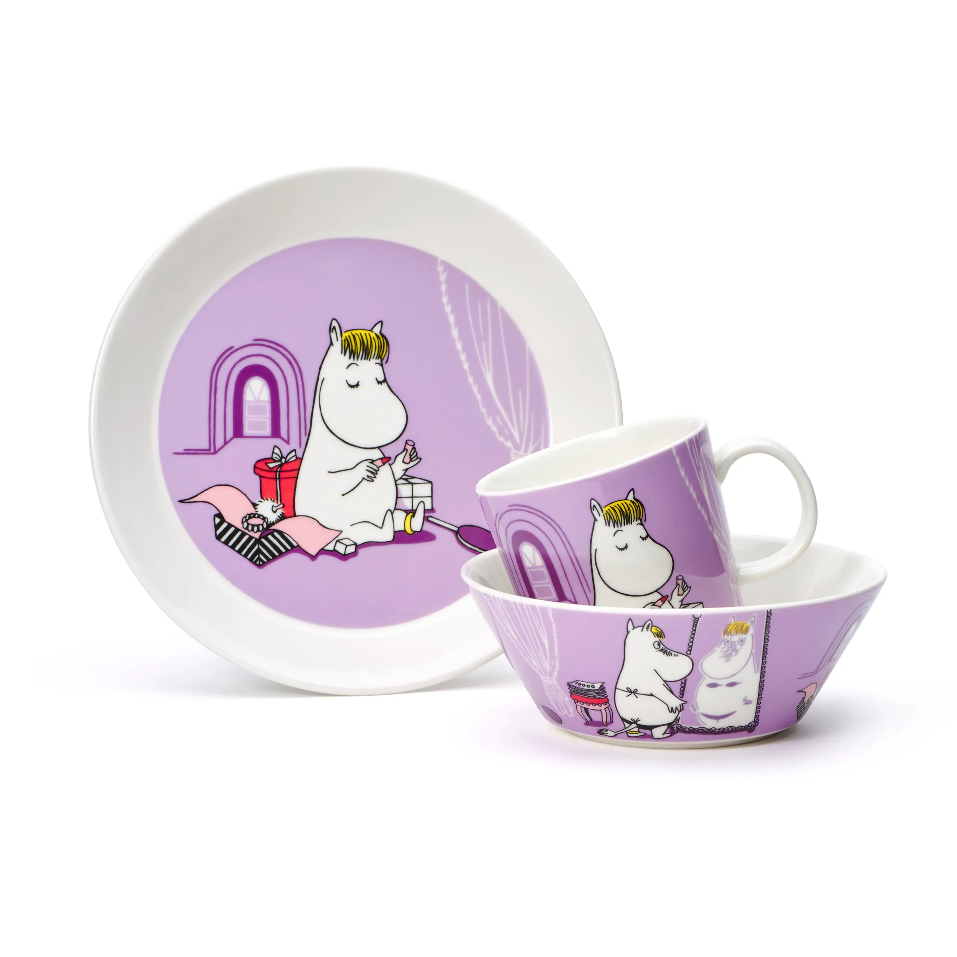 Assiette Moomin Snorkmaiden lilas, Lilas Moomin Arabia
