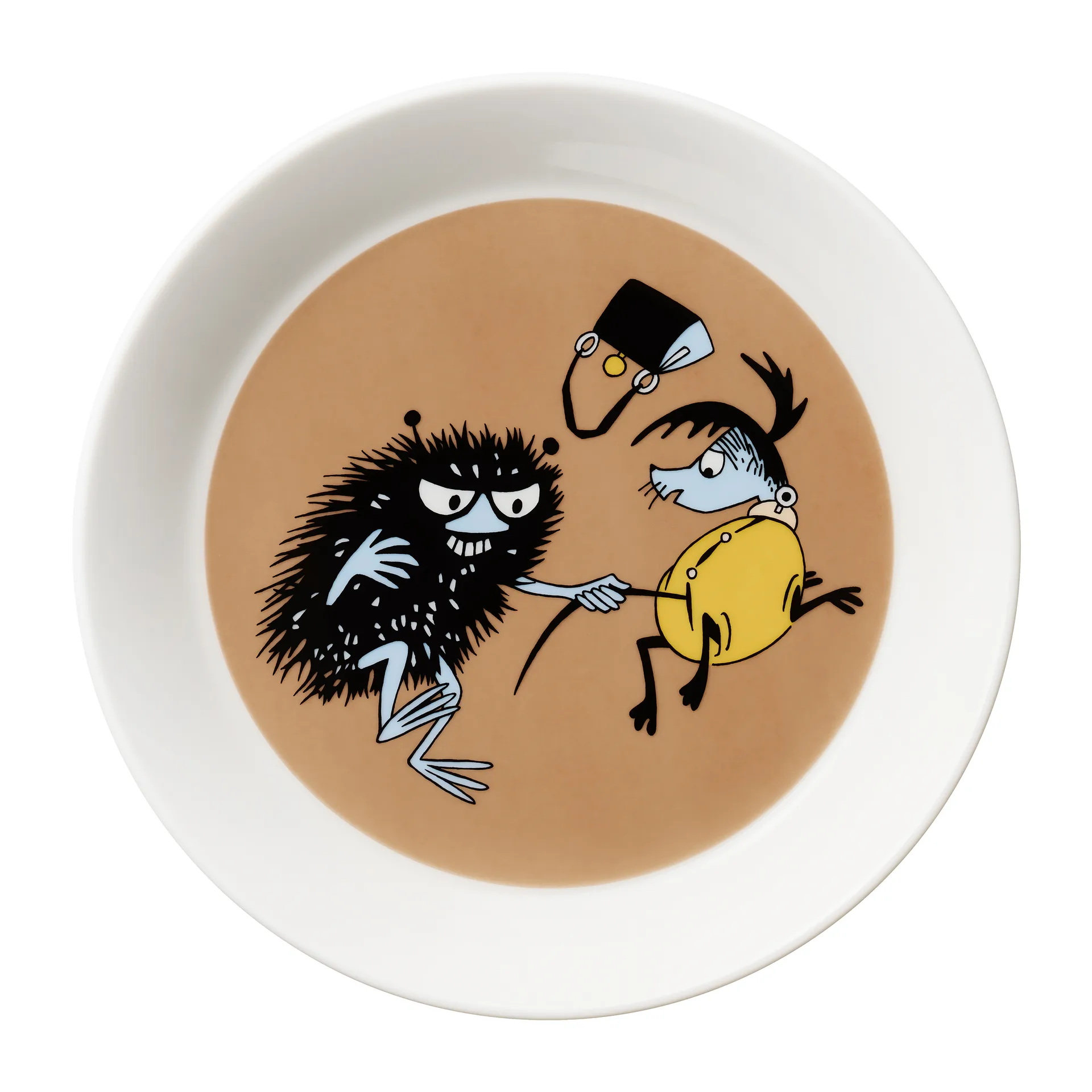 Assiette Moomin Stinky in action, Marron Moomin Arabia