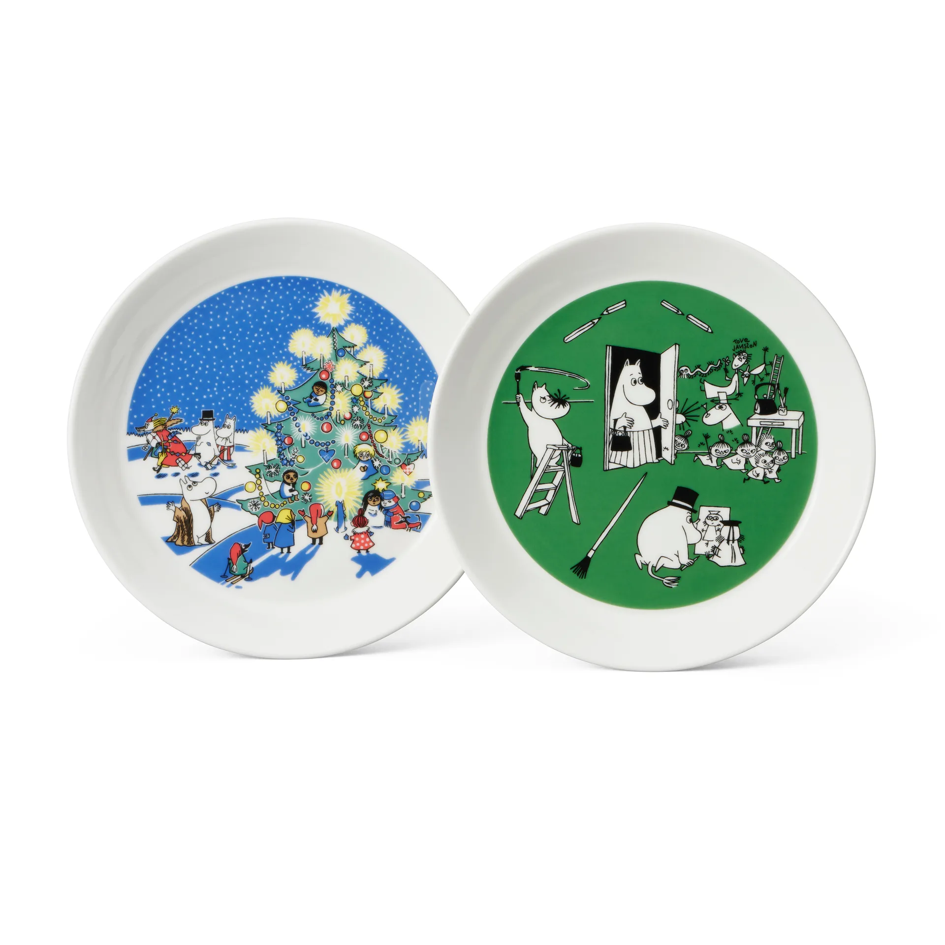 Assiette Moomin Teckning & Jul 2 Pièces, Ø19 cm Moomin Arabia