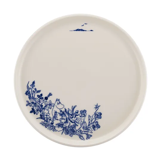 GENEVIEVE LETHU Assiette Plate AEKI 26,5 Cm - Assiette Scandinave Bleu En Grès - Élégance Moderne Pour Votre Table