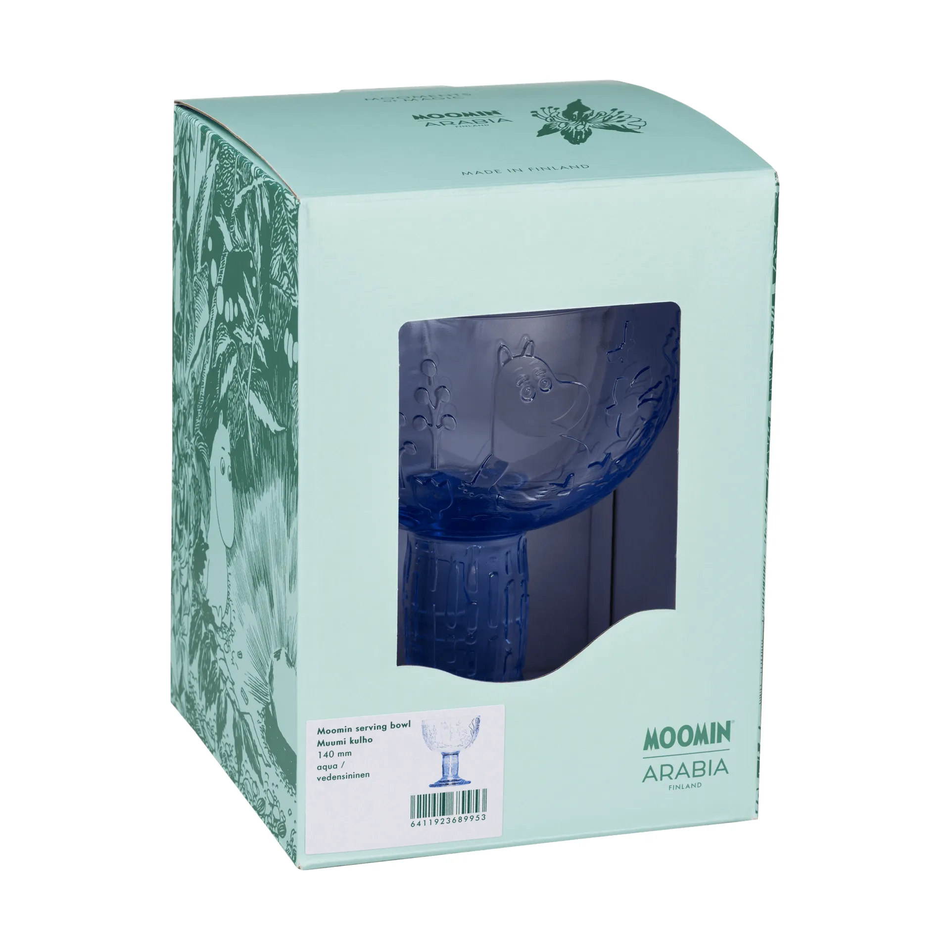Bol Forêt mystérieuse Moomin, Aqua, Ø14 cm Moomin Arabia