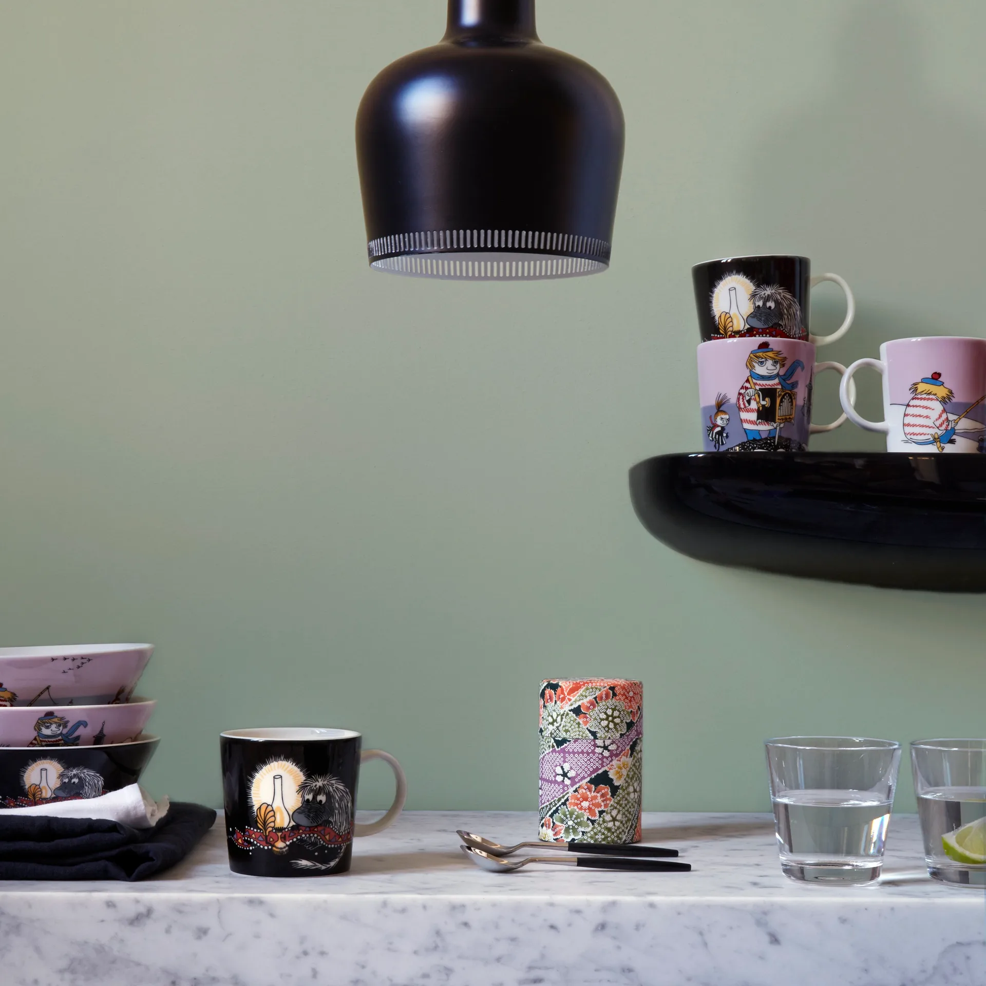 Bol Förfadern Moomin, noir Moomin Arabia