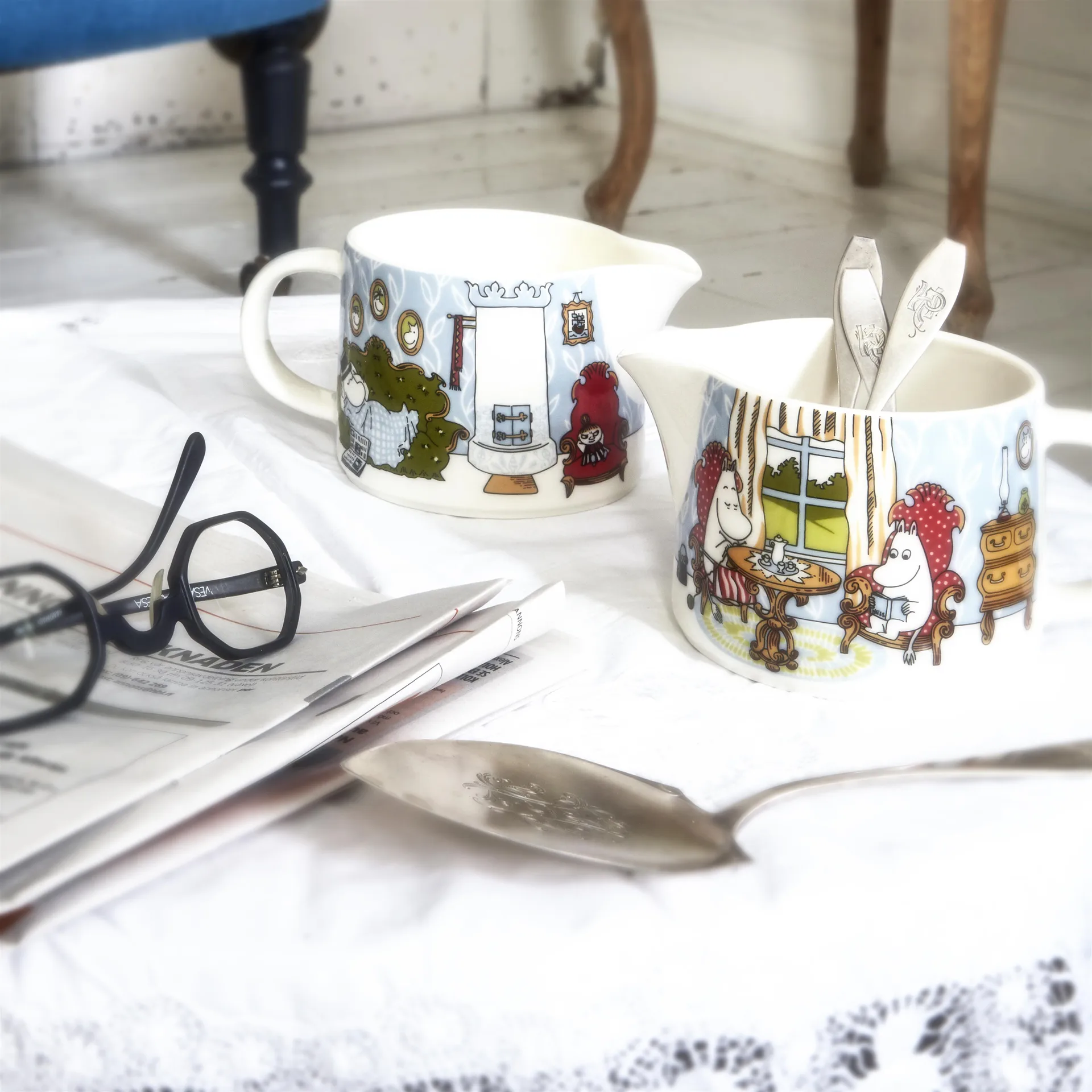 Carafe Moomin Eftermiddag i salongen, 0,35 l Moomin Arabia