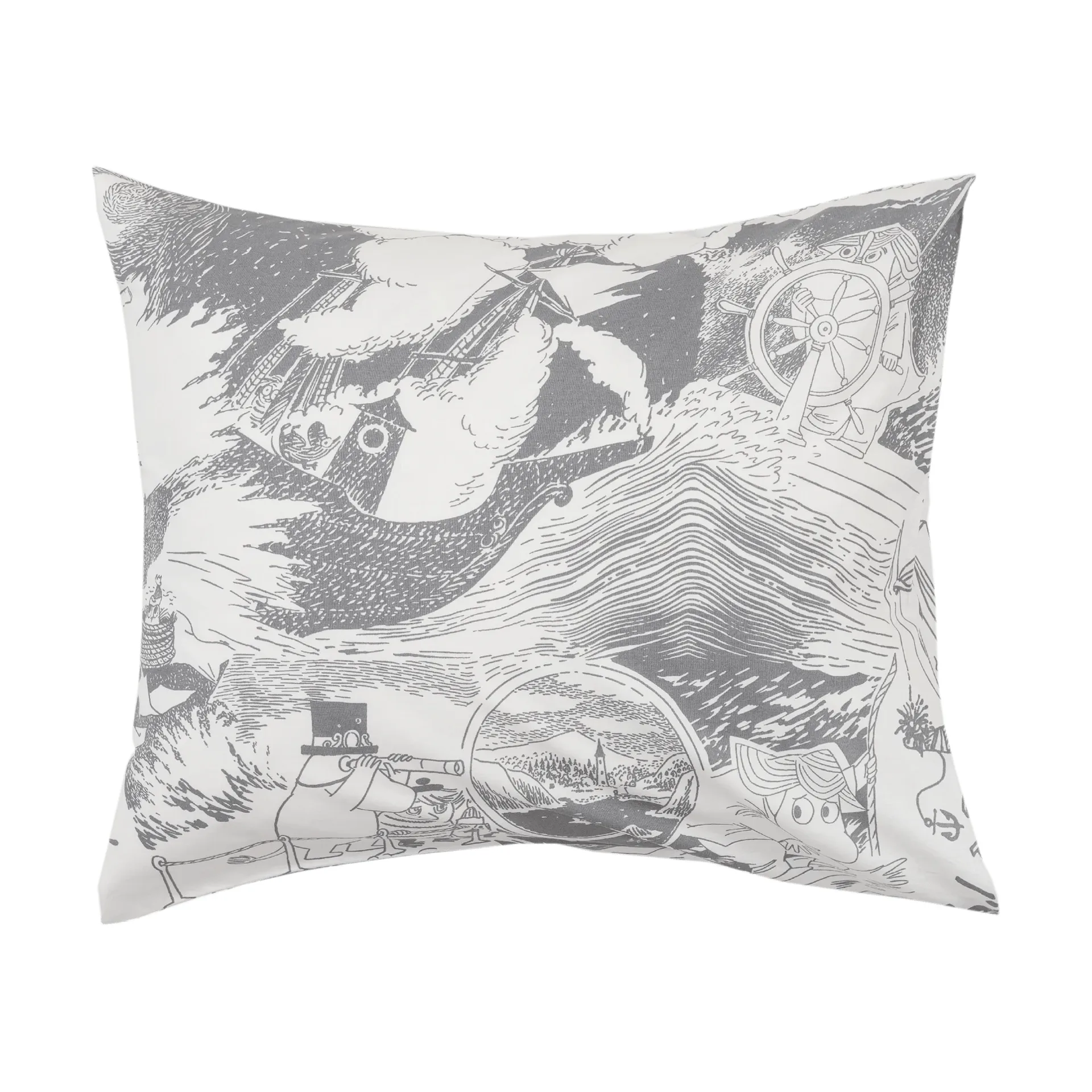 Ensemble de literie Moomin 150x210 cm, Segling, gris Moomin Arabia