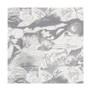 Ensemble de literie Moomin 150x210 cm - Segling, gris - Moomin Arabia
