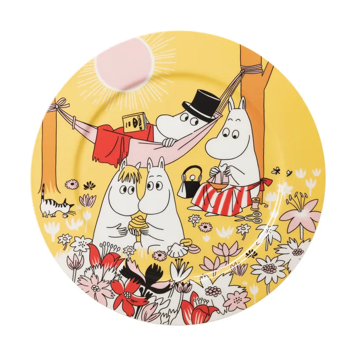 Family time plat de service Mumin - Jaune, 30 cm - Moomin Arabia