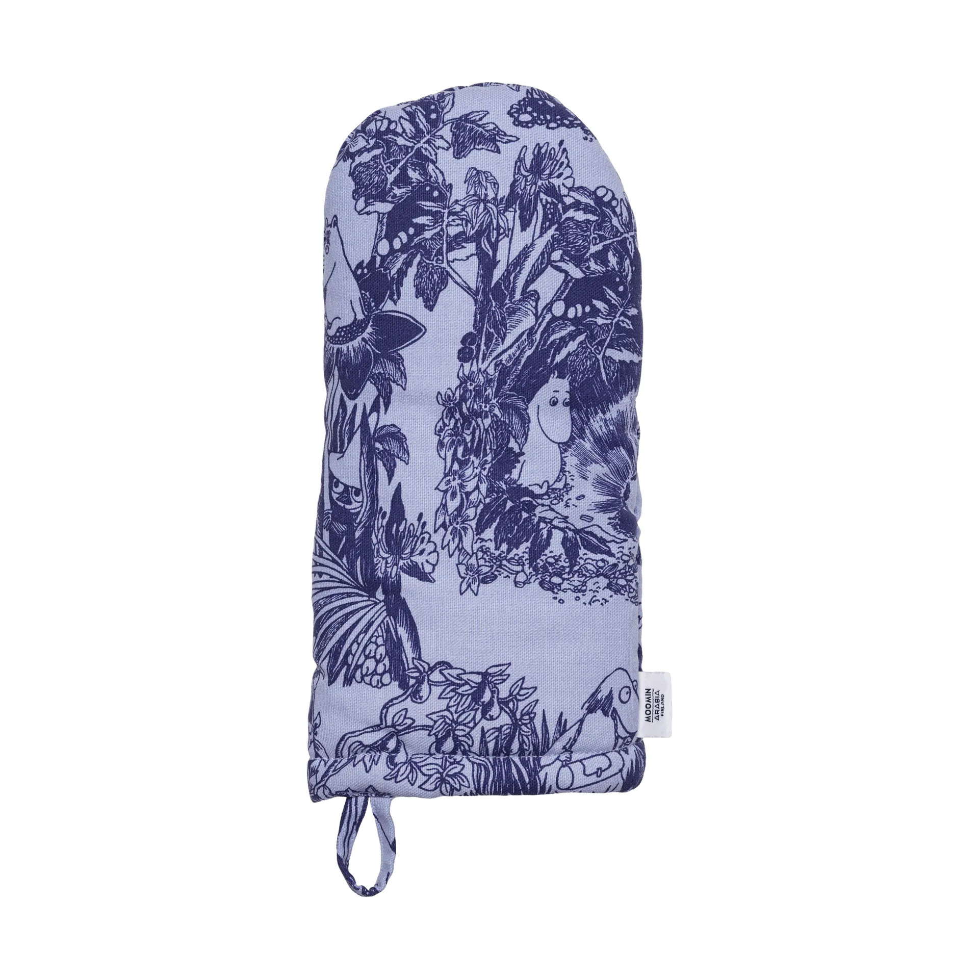 Gant de cuisine Forêt mystérieuse Moomin, Bleu, 15x34 cm Moomin Arabia