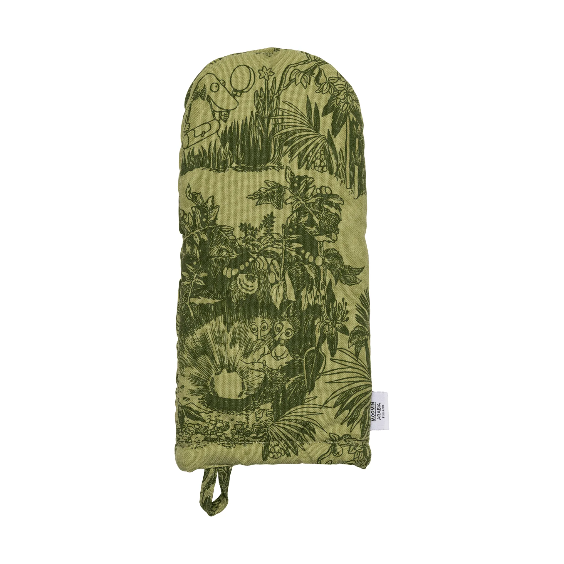 Gant de cuisine Forêt mystérieuse Moomin, Vert, 15x34 cm Moomin Arabia