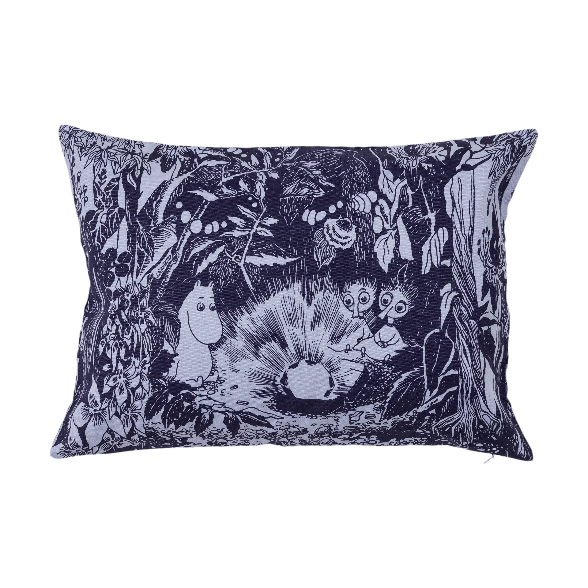 Housse de coussin Forêt mystérieuse Moomin, Blå, 40x58 cm Moomin Arabia