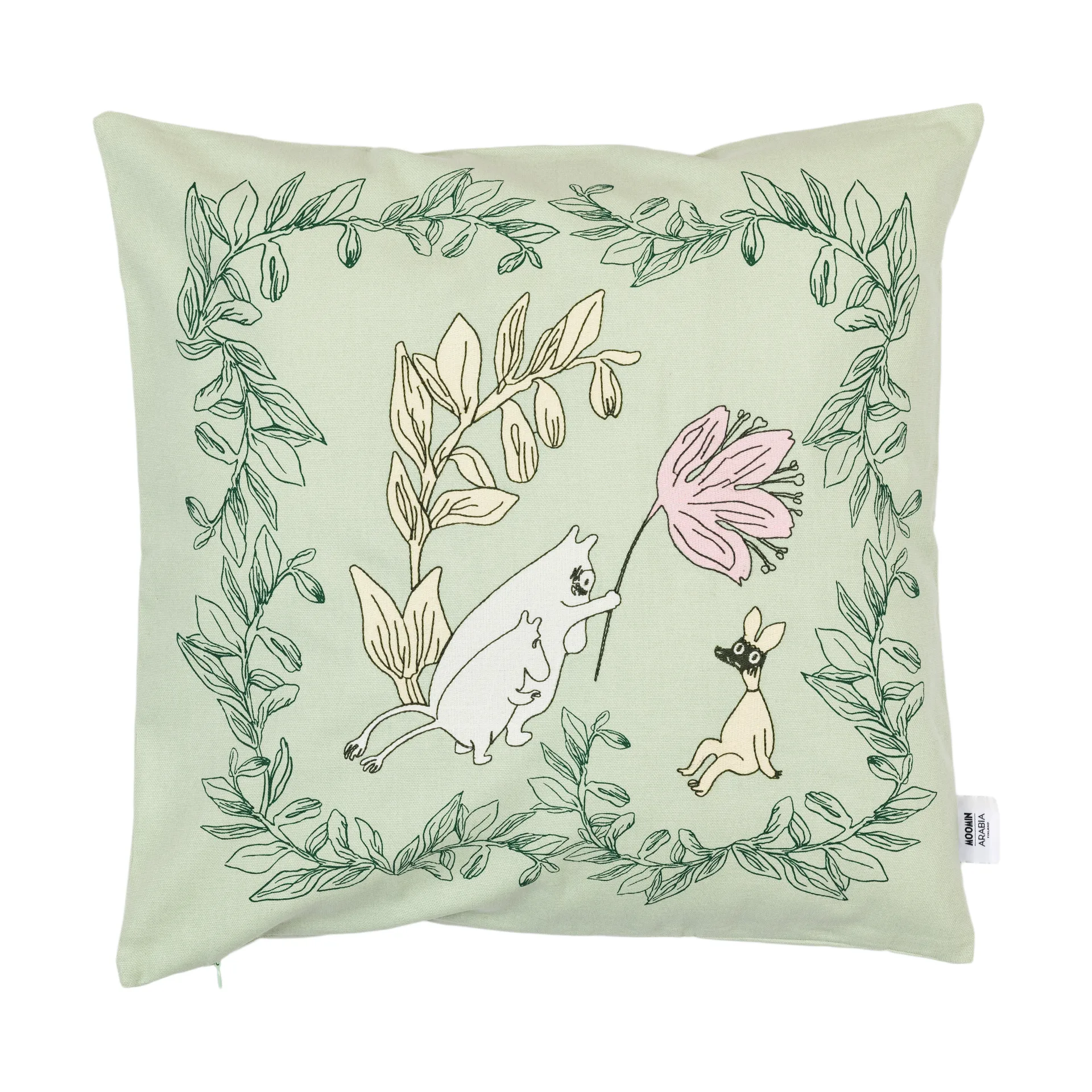 Housse de coussin Moomin 50x50 cm, Vert Moomin Arabia
