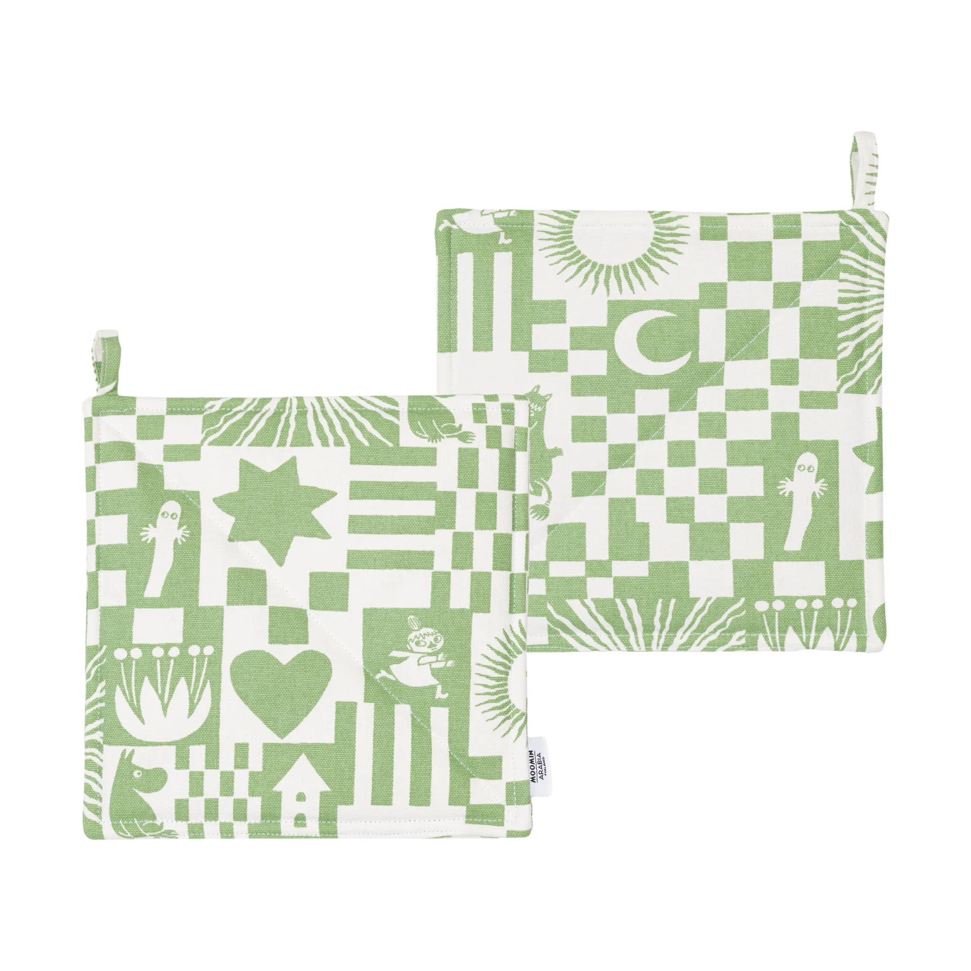 Manique Party mumin 22x22 cm 2-pack, Vert Moomin Arabia