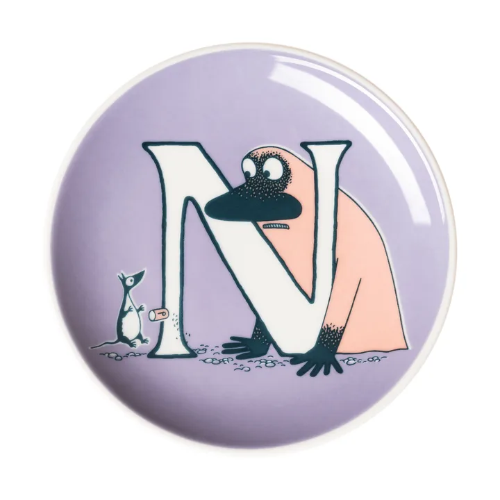 Mini assiette ABC Moomin - N, 10,5 cm - Moomin Arabia
