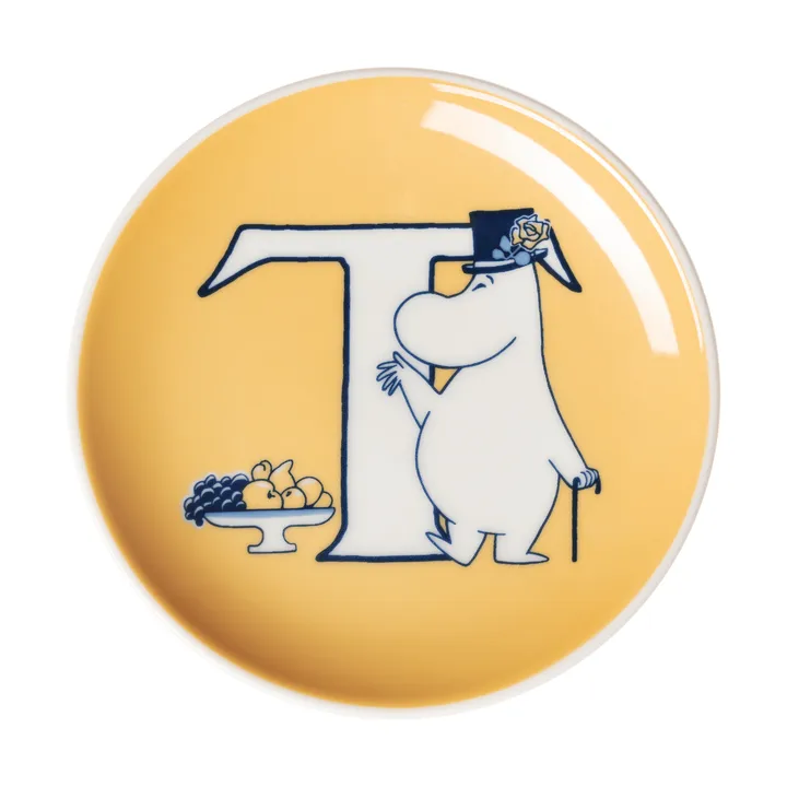 Mini assiette ABC Moomin - T, 10,5 cm - Moomin Arabia