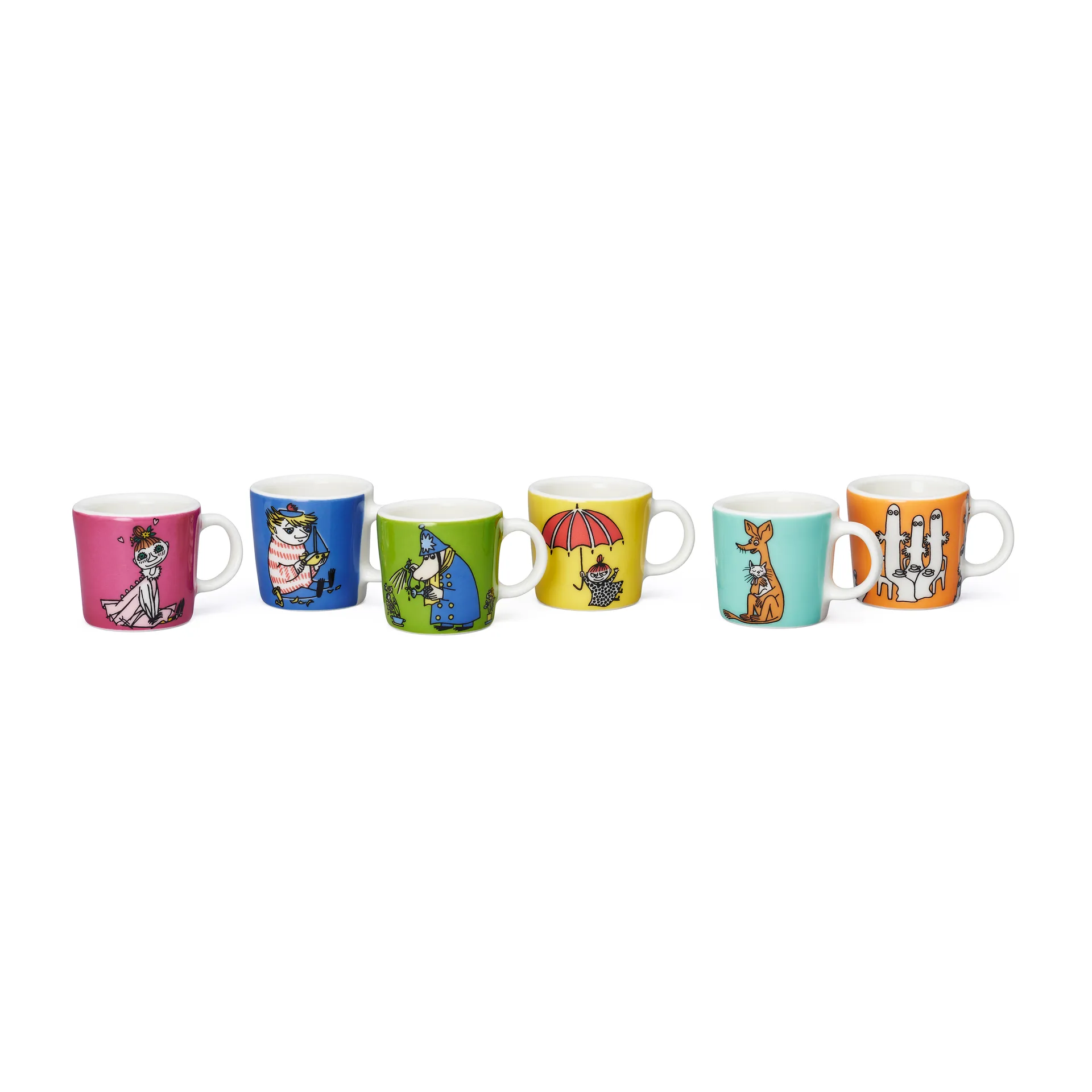 Mini tasses Moomin Lot de 6 Troisième classique, Multi Moomin Arabia