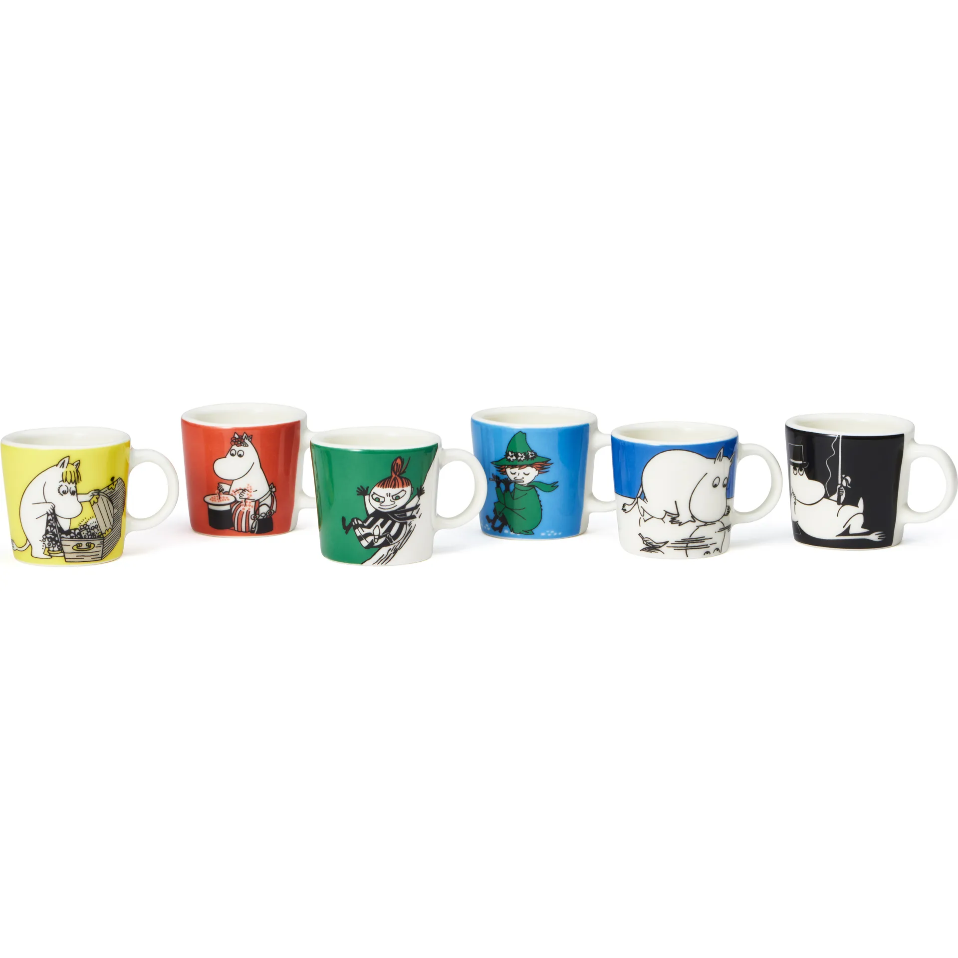 Mini tasses Moomin Premiers Classiques Lot de 6, Multi Moomin Arabia