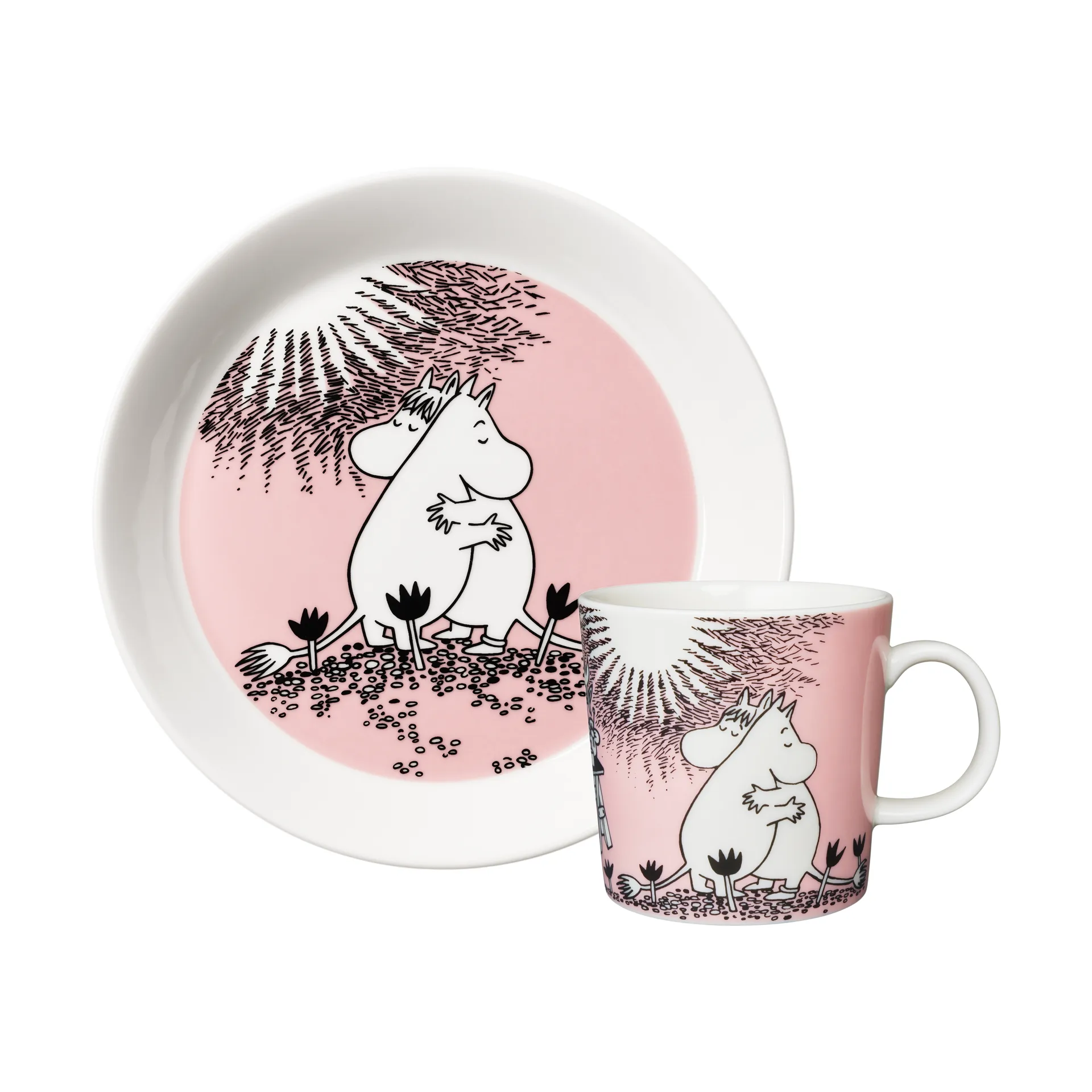 Mug Moomin 30 ans & assiette Kärlek Limited Edition, 2 pièces Moomin Arabia