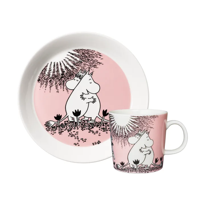 Mug Moomin 30 ans & assiette Kärlek Limited Edition - 2 pièces - Moomin Arabia