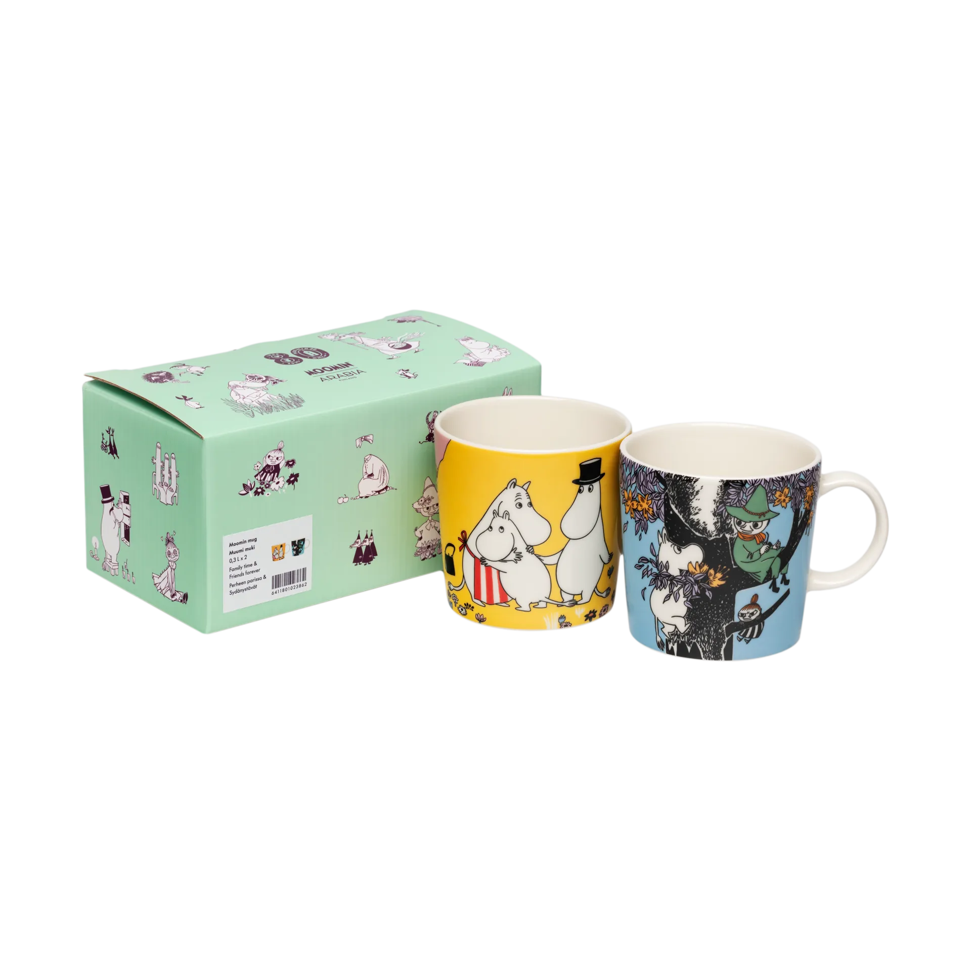 Mugs Moomin Familjemys & Vänner för alltid, 2 pièces, 30 cl Moomin Arabia