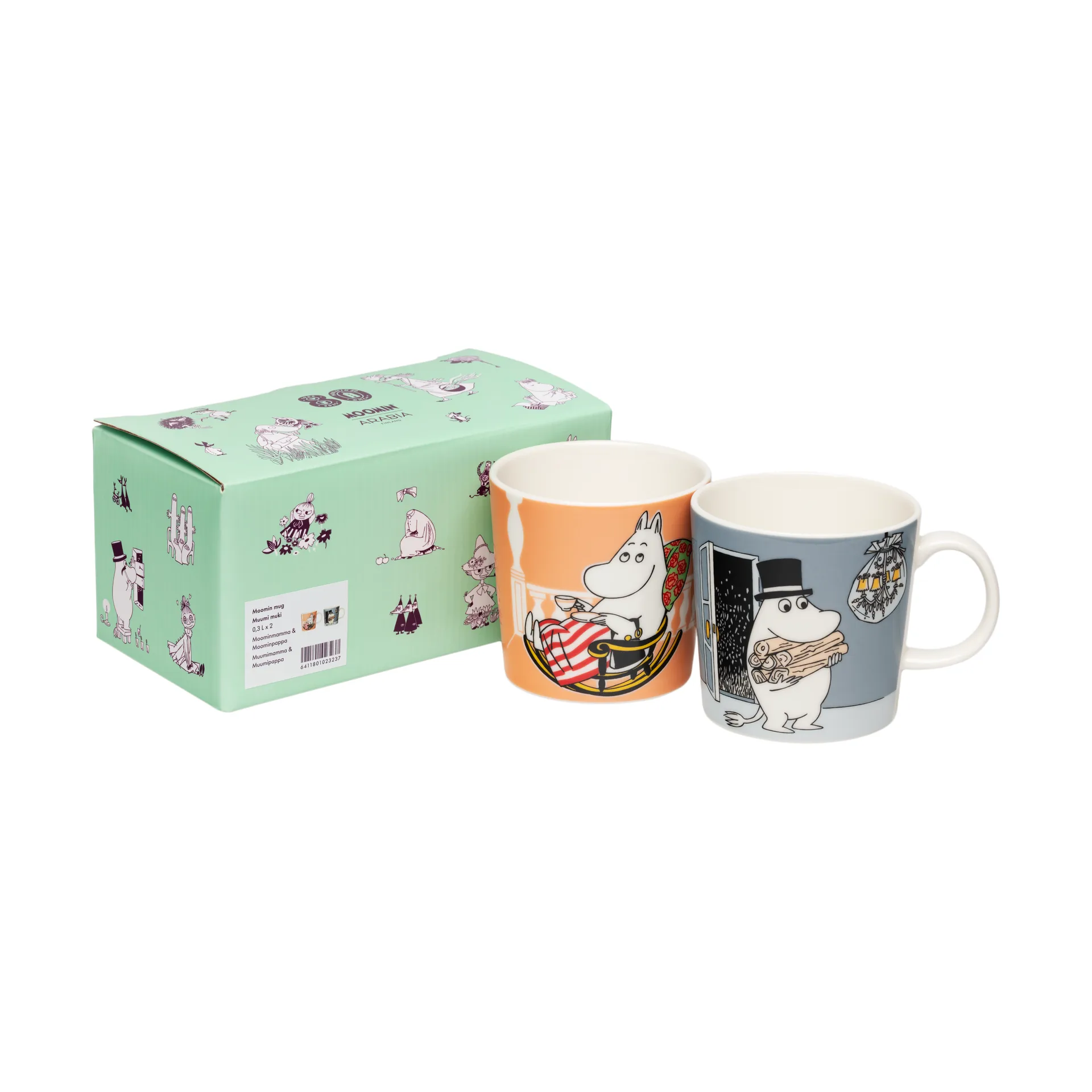 Mugs Moomin Muminmamma & Muminpappa, 2 pièces, 30 cl Moomin Arabia