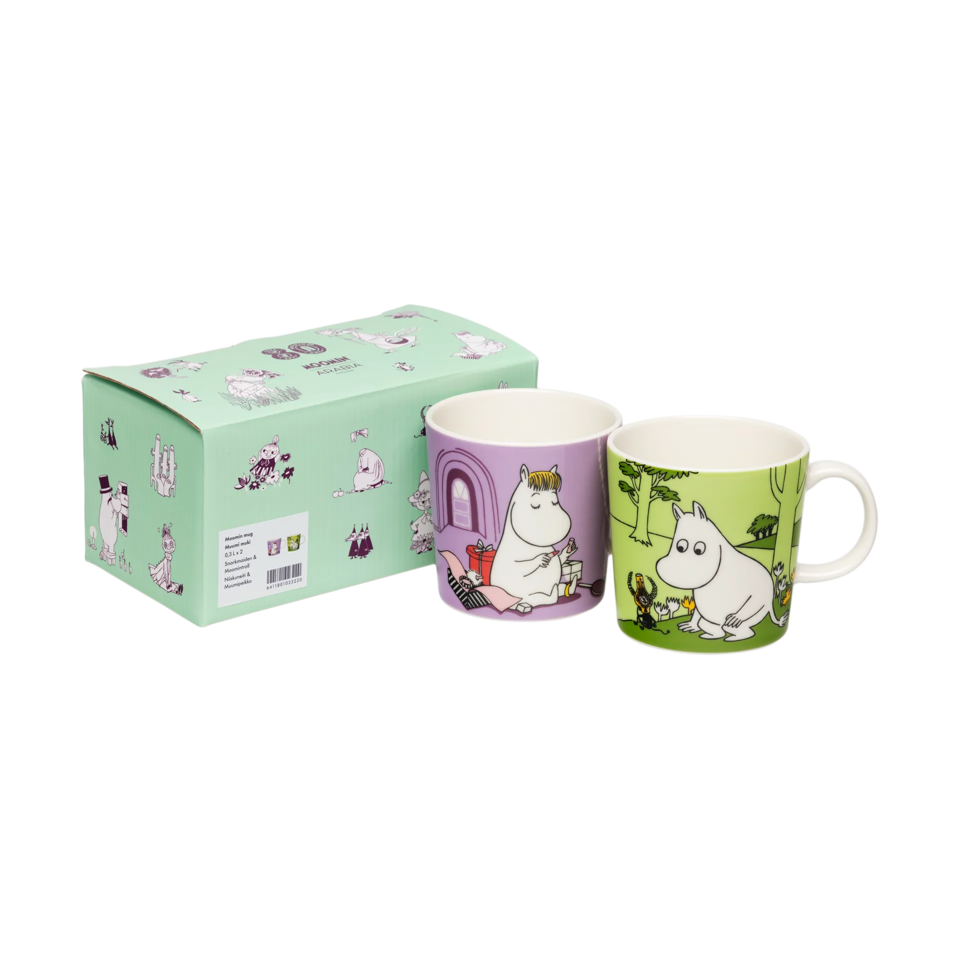 Mugs Moomin Snorkfröken & Mumintrollet, 2 pièces, 30 cl Moomin Arabia