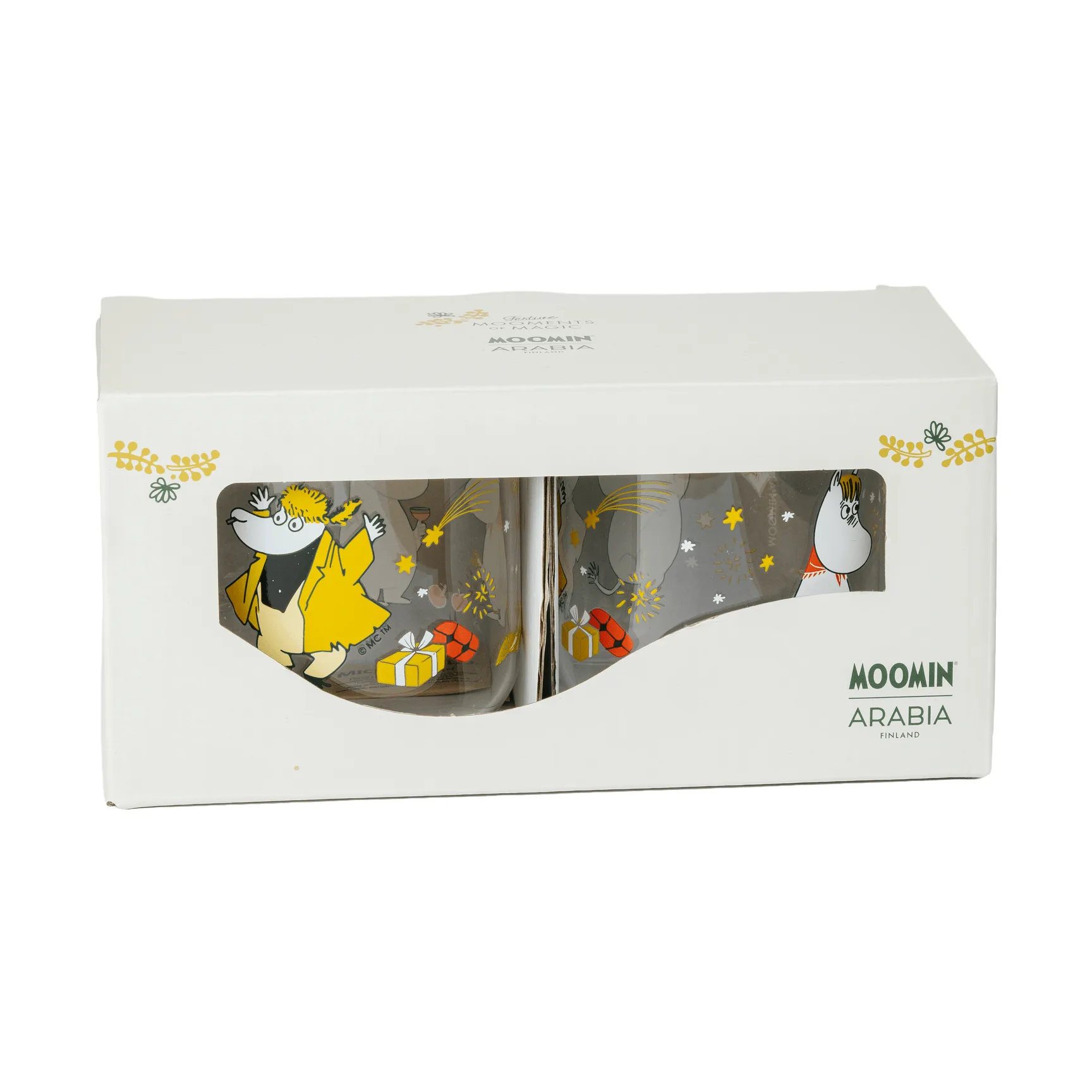 Mumin mug en verre, Cadeau d’amour, 30 cl, lot de 2 Moomin Arabia